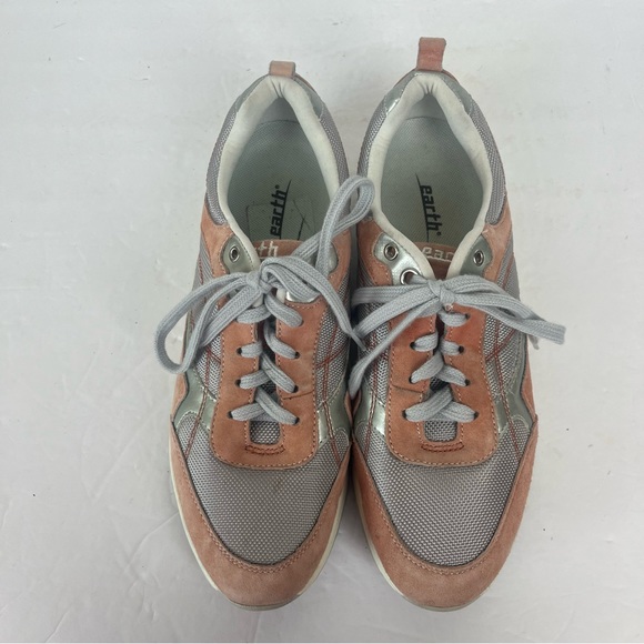 EARTH-traveler suede & mesh sneaker in burnt-orange-woman’s 8 - Picture 3 of 10